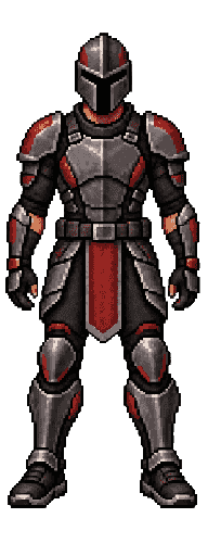 Veteran wearing heavier armour